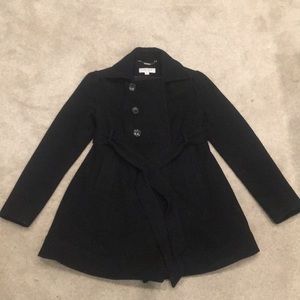 Maternity black wool coat